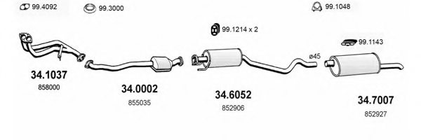 ASSO ART1826 Exhaust System